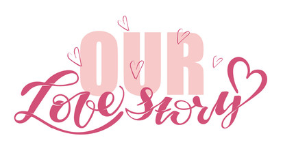 Hand drawn Love badge icon. Valentines Day poster card invitation banner. Romantic quote vector lettering typography. Calligraphy