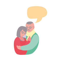 happy grandparents day flat design