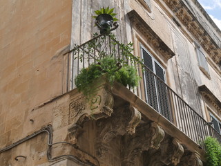 Baroque of Lecce Typical architectural details in Baroque style in the town of Lecce, Salento,...