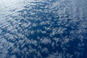 White cloud on the Blue sky background.