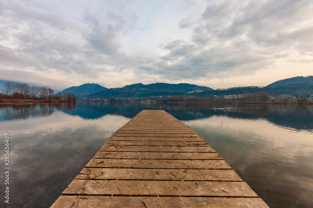 Poster Lakes of Revine in Italy