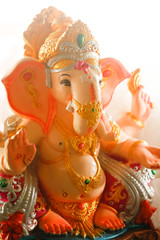 Ready for Lord Ganesha colorful Statue for Ganesha festival  