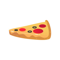 Inflatable pizza mattress for summer pool vacation or sea swimming safety