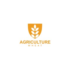 wheat vector icon illustration template, logo design