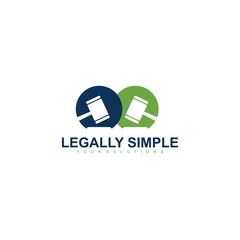 law logo template design vector