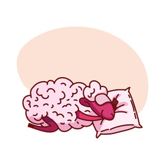 Sheep vector illustration. The concept of trying to sleep, counting the sheep, insomnia, sleep disorders, baby sleep. Vector.