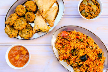 Indian Style Vegetable Biryani Meal