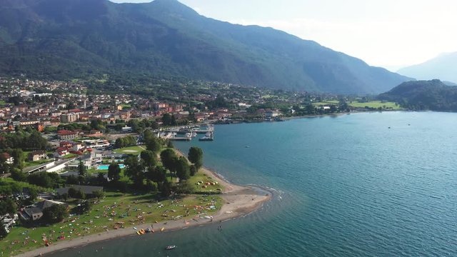 Aerial 4K - Lago di Como (IT) - Lido di Colico