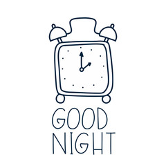 Good Night. Hand drawn typography poster. T shirt hand lettered calligraphic design. Inspirational vector typography. Vector illustration