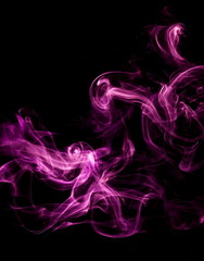 Fototapeta premium Purple smoke on black background