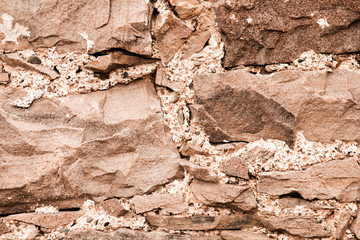 Naklejka na ściany i meble Stone wall texture background natural color. Background image.