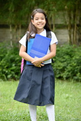 Smiling Filipina Girl Student