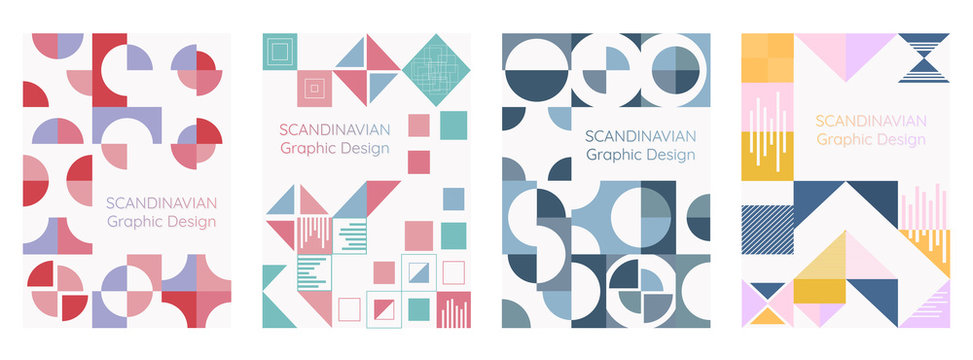 Scandinavian graphic design and geometry modern style. vector illustration