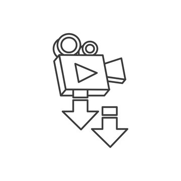 video camera film device icon
