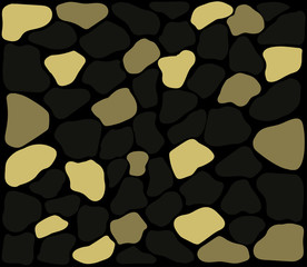 Stone texture. Wall of dark and light stones. Vector illustration.