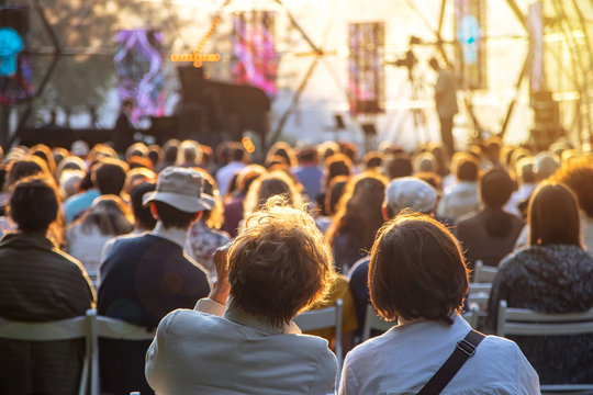 Cultural entertainment in the city in summer - openair concert