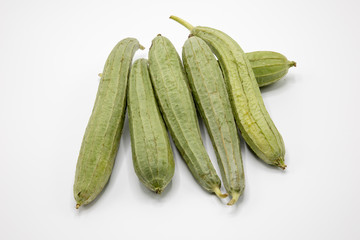 fresh cucumbers isolated on white background