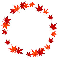フレーム もみじの輪 Autumn leaves frame