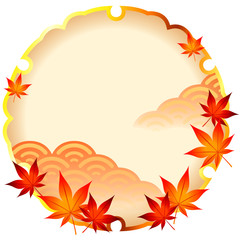フレーム もみじの紋  Momiji frame
