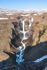 Waterfall on the Hikikal River, Putorana Plateau. Russia
