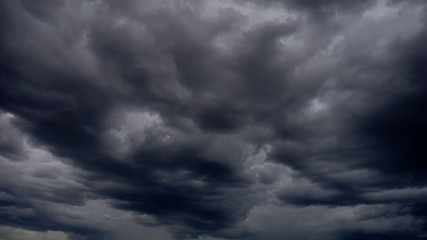 Black clouds in the sky