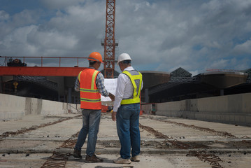 workers on construction site