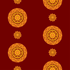 Vector background oriental ornamental Graphic modern Seamless pattern orang shade in red background