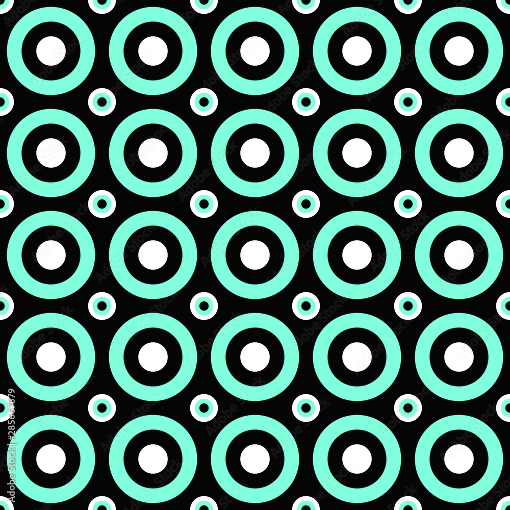 Poster seamless abstract circle pattern background design - colored vector graphic