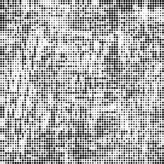 Abstract halftone texture. Chaotic background of black dots on white