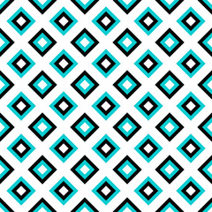 Seamless geometrical square pattern design background - colored vector graphic