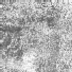 Abstract halftone texture. Chaotic background of black dots on white