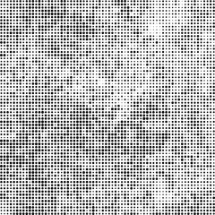 Abstract halftone texture. Chaotic background of black dots on white