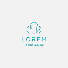 Cloud Medical Logo Design Vector Illustration sign