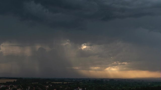 Time lapse of rainstorm in the distance
