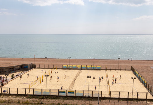 volly ball court on brighton beach