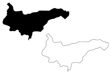 Yoro Department (Republic of Honduras, Departments of Honduras) map vector illustration, scribble sketch Yoro map..