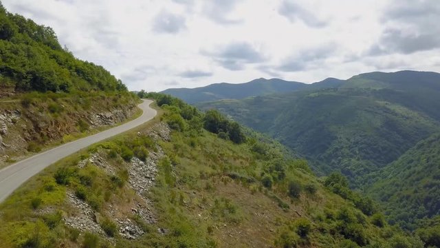 MOUNTAIN ROADWAY . WAY OF SAINT JAMES.CAMINO DE SANTIAGO