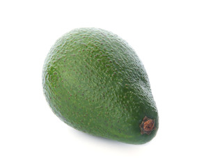 Ripe avocado on white background. Tropical fruit