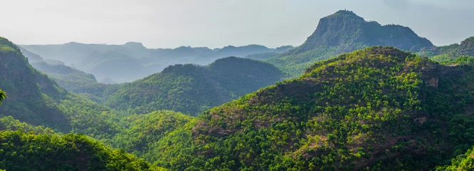 Tuinposter mountains view from Priyadarshini view point in Pachmarhi, Madhya Pradesh , India  © Homesh