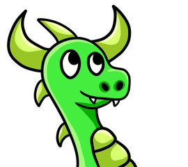 Cute Stylized Green Dragon