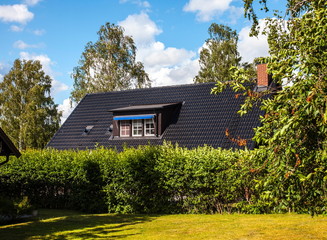 The roof of the house