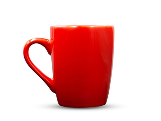 glass of red, isolated on white background. Clipping path