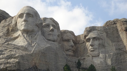 Close up of Mount Rushmore