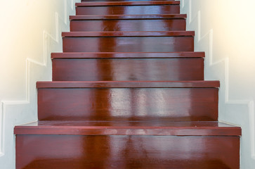 Modern wooden parquet style staircase