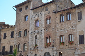 Fototapeta premium village san gimignano tuscany italy