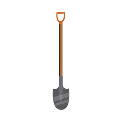 Tourists or gardeners shovel icon flat vector illustration isolated on white.