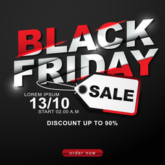 Black Friday Sale Off Discount Template in Modern Design