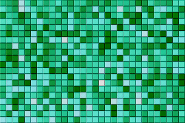 Randomly colored grid of glossy square tiles