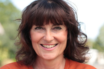 Beautiful woman outside