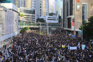 protester in hong kong admiralty July 1 2019